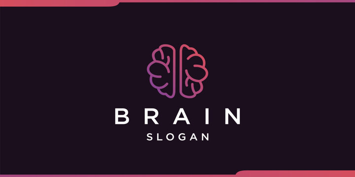 Brain logo with text slogan