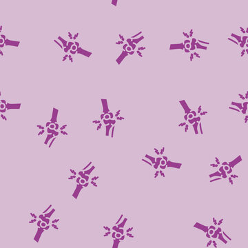 joint dislocation fracture injury glyph vector seamless pattern. joint dislocation fracture injury thin illustration