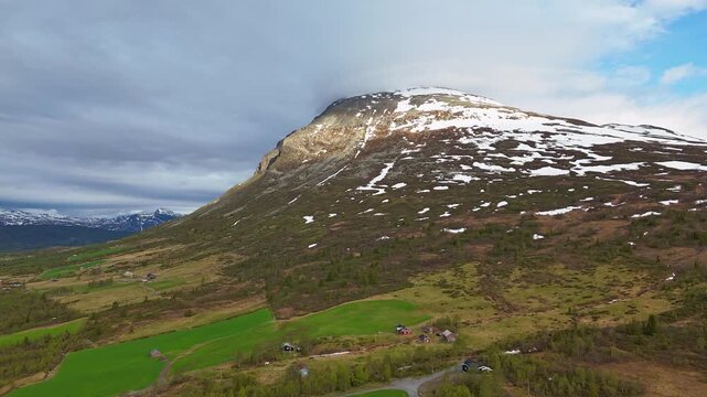 Hyperlapse - Aerial view of scenery in Norway - Scandinavia