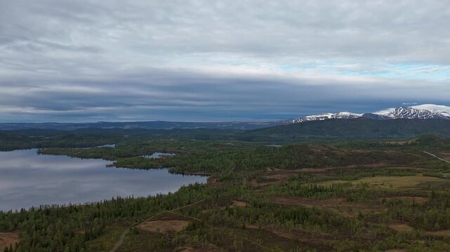 Hyperlapse - Aerial view of scenery in Norway - Scandinavia
