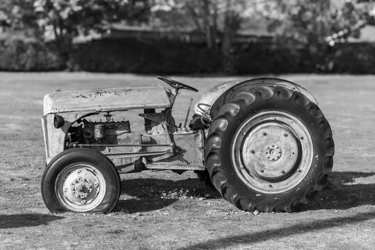 old rusty tractor
