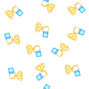 winner cup vector seamless pattern winner cup sign illustration