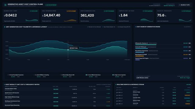 Futuristic financial control panel screen with live cryptocurrency exchange rates, for global asset cost analysis, automated trading systems, modern digital economy market intelligence