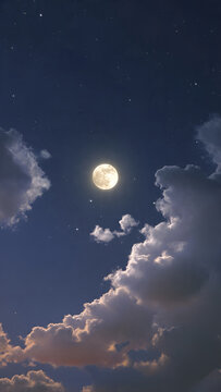 moon over clouds