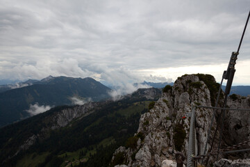 Obraz premium Kampenwand mountain tour in Bavaria, Germany