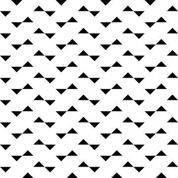 Seamless pattern with geometric motifs in black and white