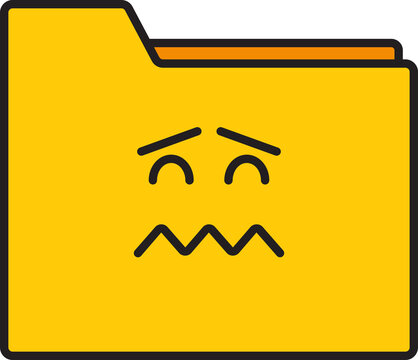 Nervous Folder Emoji
