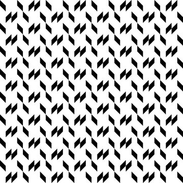 Seamless pattern with geometric motifs in black and white