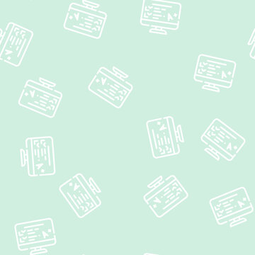 electronic test result line seamless pattern electronic test result thin line illustration