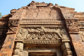 Fototapeta premium ruined buddhist and hindu khmer temple (preah ko) in angkor in siem reap in cambodia 