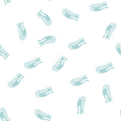 Fototapeta premium birds wing glyph vector seamless pattern. birds wing thin illustration