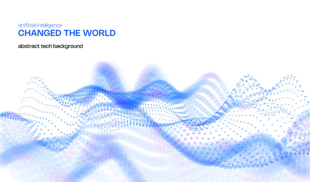 Ai tech background with abstract dot line pattern. Design education big data, future digital network, business connect and science concept for banner, web or presentation.
