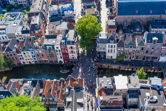 Aerial view of Leeuwarden in Holland