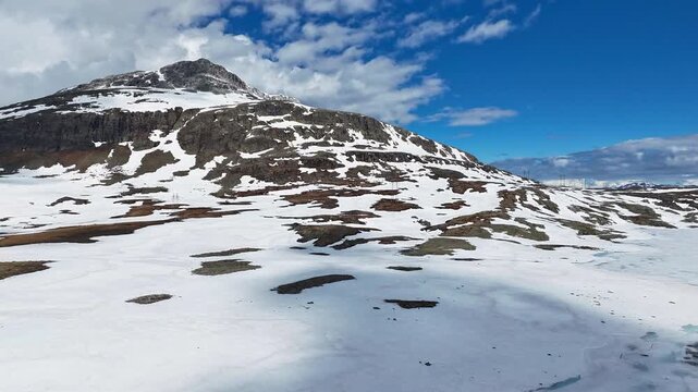 Hyperlapse - Aerial view of scenery in Norway - Scandinavia