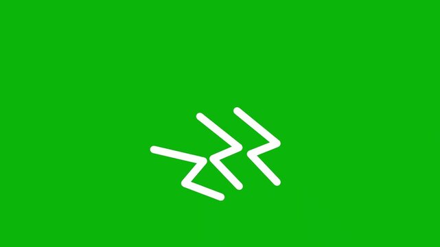 Stroke  shaped animation video, Green screen background video Looping animation.