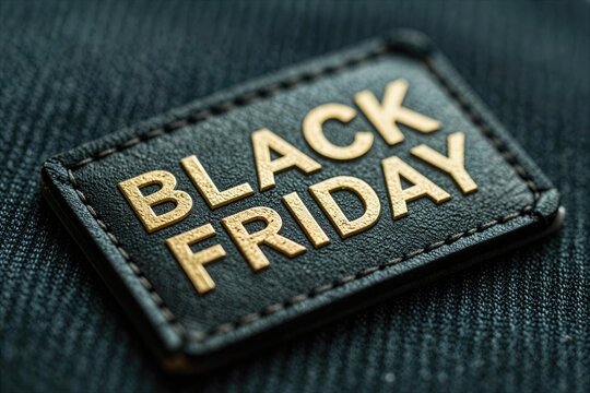 Black Friday sale tag shows discount and shopping excitement
