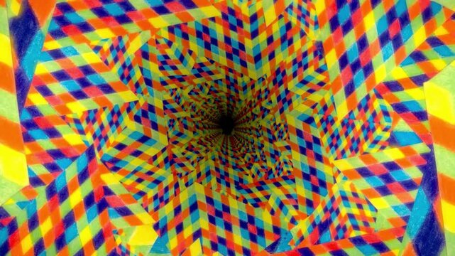 KALEIDOSCOPE CUBIC YELLOW 4K 60FPS H264