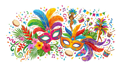 Fototapeta premium Carnival vector illustration wit… concept vector illustration for creative projects and modern business isolated background element
