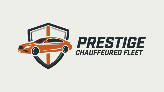 Prestige Chauffeured Fleet Logo Vector for Luxury Car Rental and Fleet Management Services