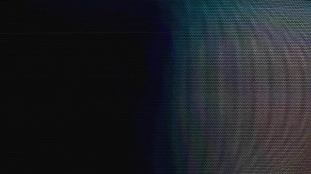 VHS video glitch on CRT TV screen