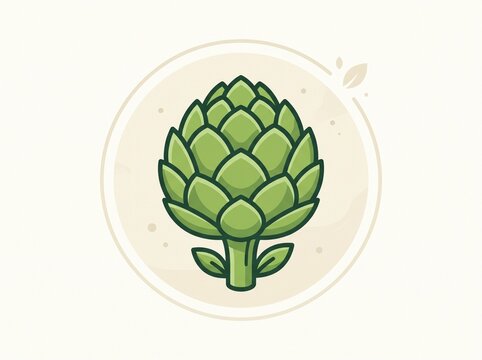 Artichoke Vegetable Organic Food Icon Vector