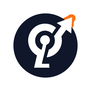 Target and Arrow Business Growth Vector Logo, Success and Strategy Icon