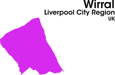 wirral liverpool city region uk map © Renata