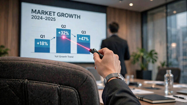 Market Growth Presentation with Quarterly YoY Increase