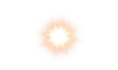 Fototapeta premium Bright Sunburst Effect Isolated