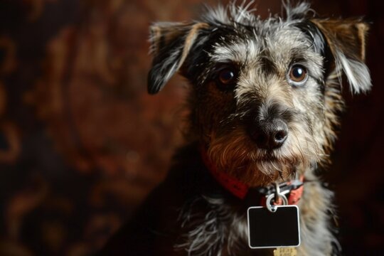 dog with a tag on its neck, shelter animals