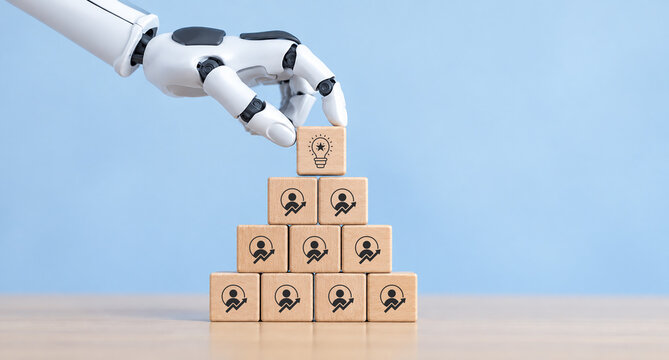 Upskilling employees concept. Advanced skills to enhance performance, increase job satisfaction and prepare for future roles. Skill training programs for AI technologies and digital transformation. 