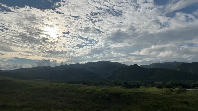 Landscape timelapse Andean mountain range