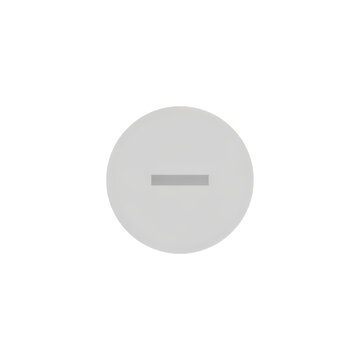 Light gray circular button icon featuring a horizontal minus sign symbol isolated on a transparent background
