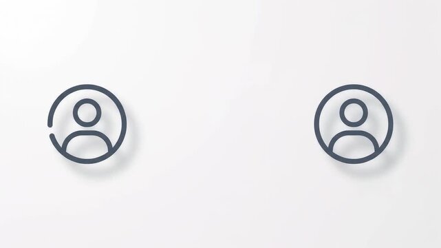 Two user avatar icons side by side on light background