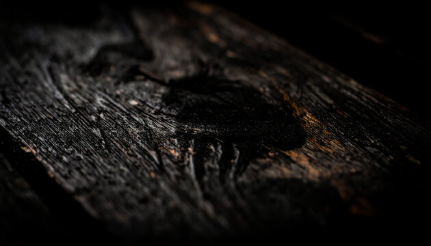 Burnt African blackwood surface macro texture