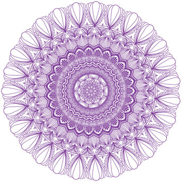 mandala style, round ornamental round lace pattern