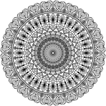 mandala ornamental round lace pattern