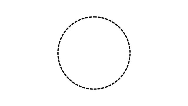 Dashed circle border outline shape for design layout