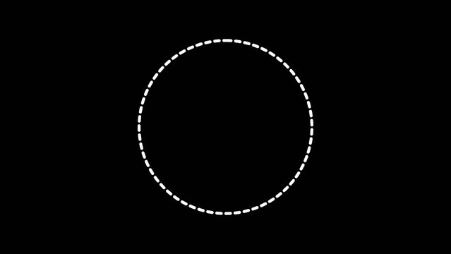 Dashed circle border outline shape for design layout