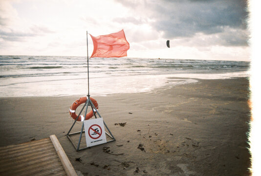 Red Flag Indicates Dangerous Conditions at Beach