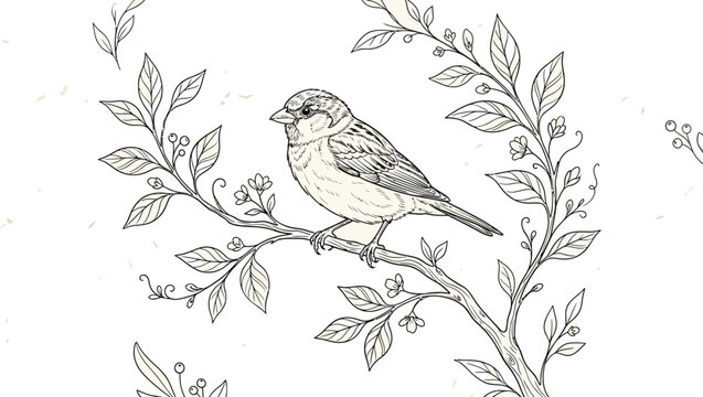 vector illustration of a bird