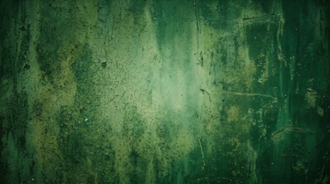 Green background with a retro distressed grunge texture effect