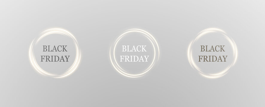 Black Friday, vector background for sale, discount, advertising, banner or poster. Price tags on hologram, in circle, png.	
