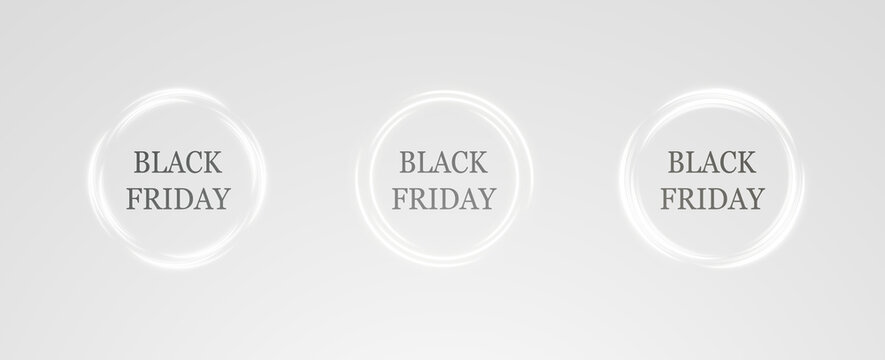 Black Friday, vector background for sale, discount, advertising, banner or poster. Price tags on hologram, in circle, png.