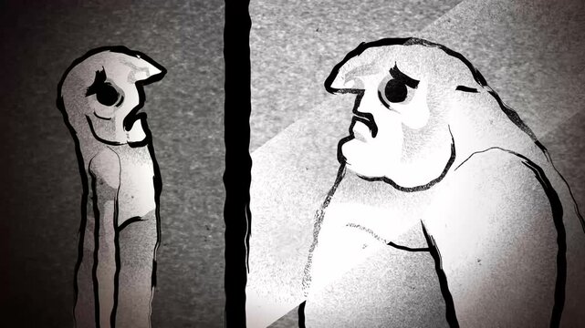 extremely thin person with anorexia seeing an overweight reflection in the mirror