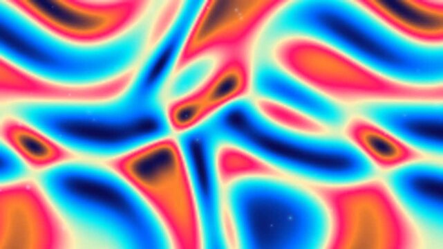 Abstract liquid background with vibrant flowing waves in bright blue and pink neon colors