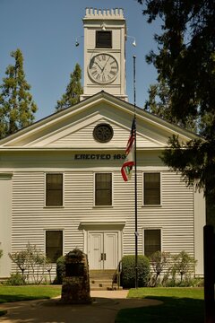 Old county courthouse with clock tower