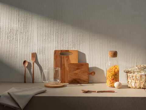 Warm Kitchen Still Life Setup