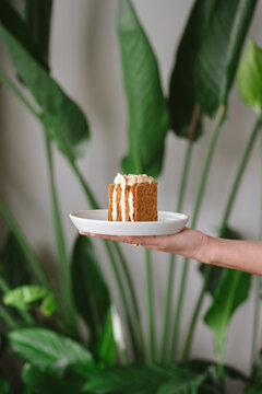 Cake in a plate
