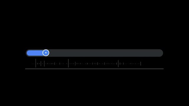vector illustration of a web design, Media Player Progress Bar and Timeline Slider UI Animation, Modern media player progress bar and timeline slider UI animation with playback controls, audio